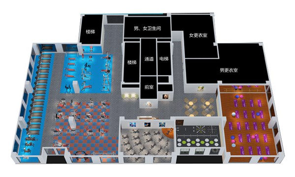 1500平方健身房配置方案-广西米兰·(milan)中国健身器材有限公司